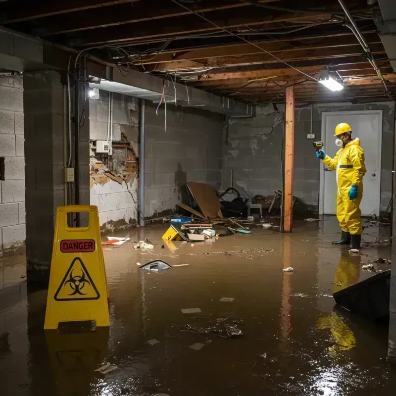 Flooded Basement Electrical Hazard in Lebanon, IL Property